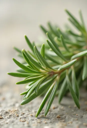 Džiovinti rozmarino lapeliai ir malti rozmarino prieskoniai ant medinio paviršiaus