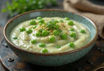 Žaliųjų žirnelių padažas su grietinėle