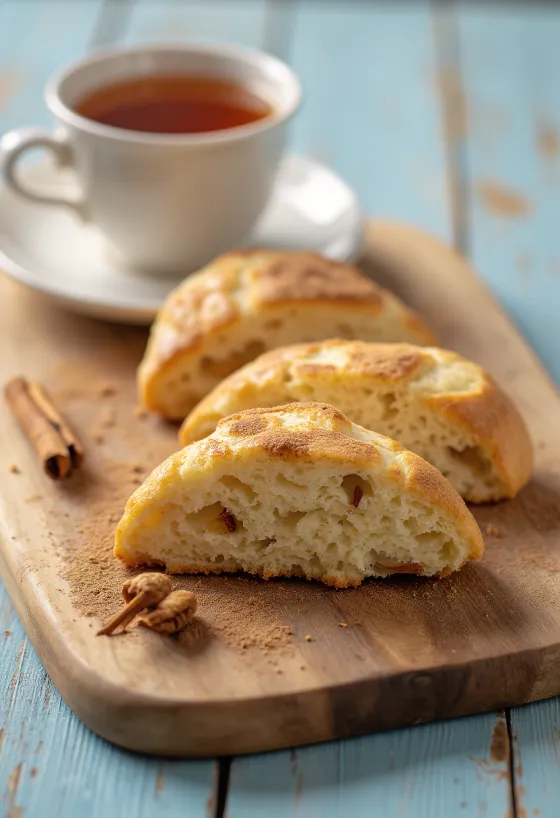 Patiekti cinamoniniai obuolių paplotėliai