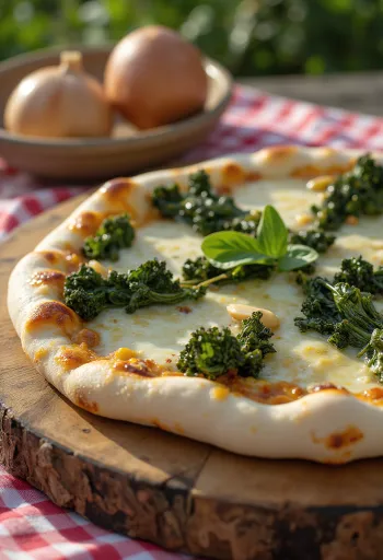 Pica al Cavolo Nero su lapiniais kopūstais ir sūriu