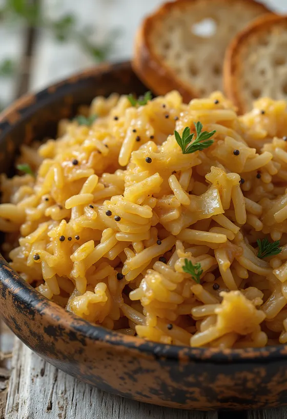 Ryžiai su kopūstais patiekti