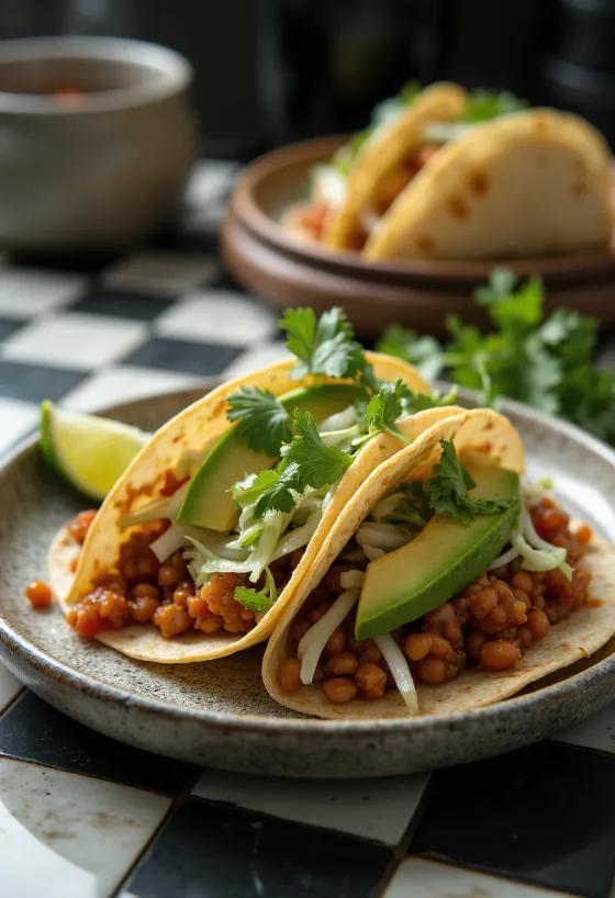 Patiekti takai su lęšiais