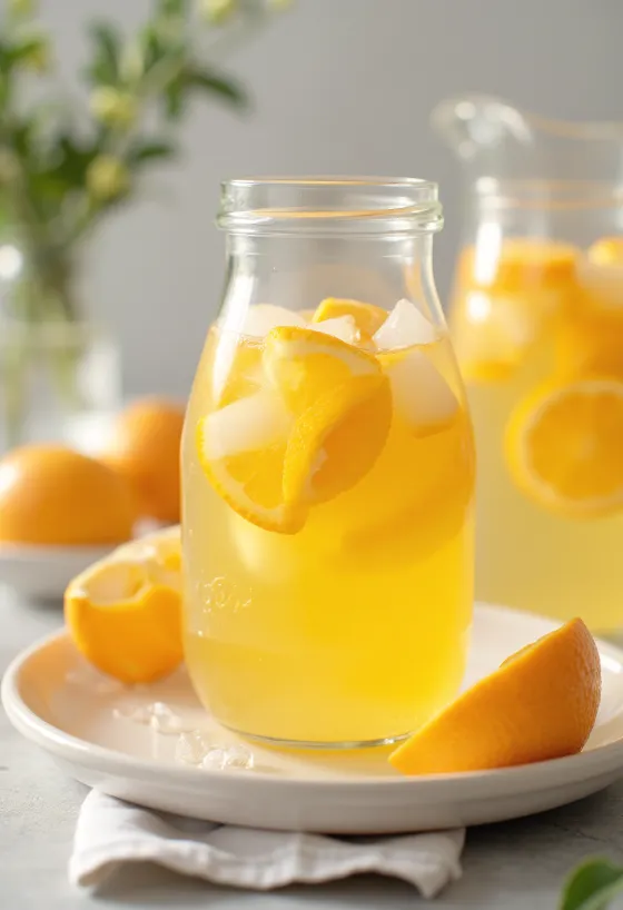 Gaivus apelsinų limonadas su ledu