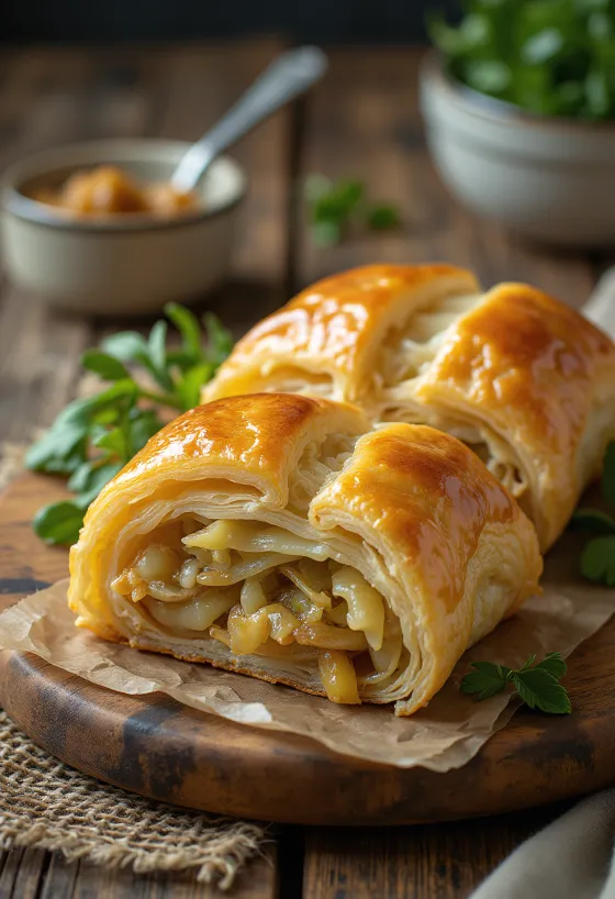 Kopūstų vyniotinis lėkštėje