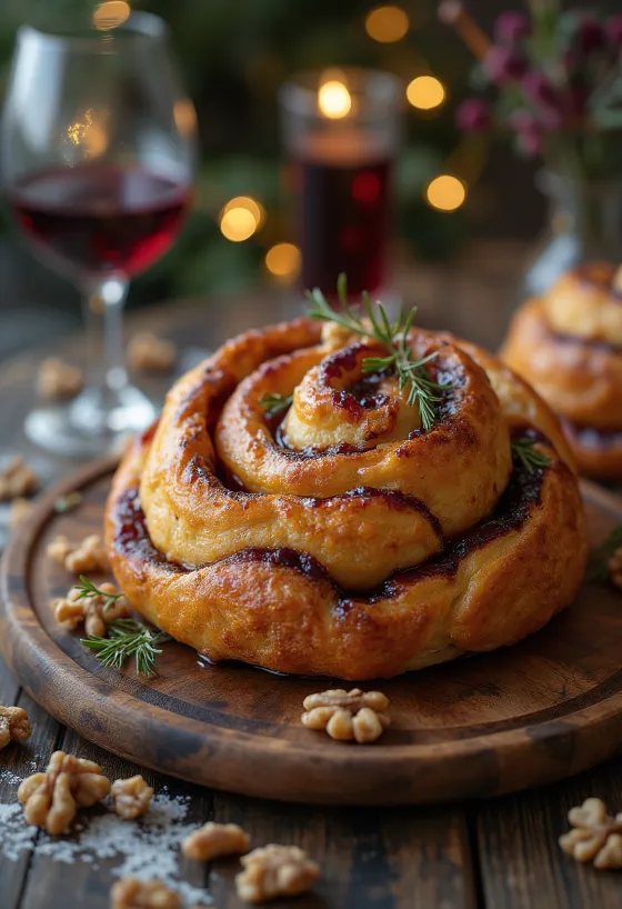 Patiektas vengriškas raguolis su karštu vynu