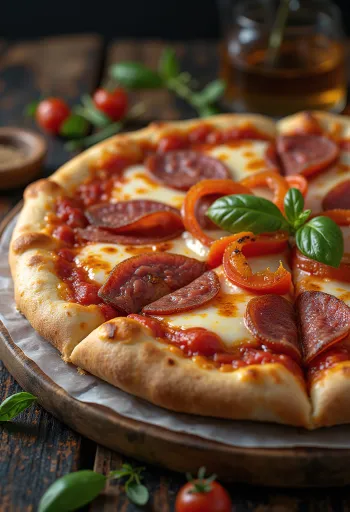 Pica alla Campagnola su saliamiu ir daržovėmis