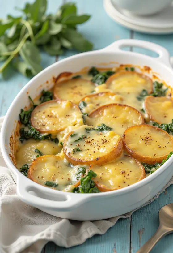 Patiektas veganiškas špinatų apkepas