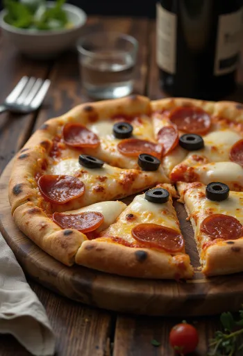 Pepperoni pica su alyvuogėmis