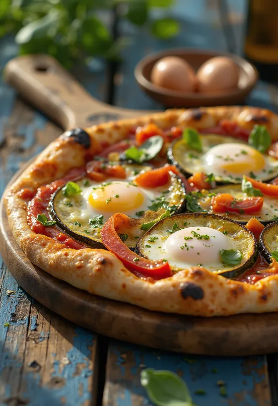 Pizza alla Griglia su grilyje keptomis daržovėmis