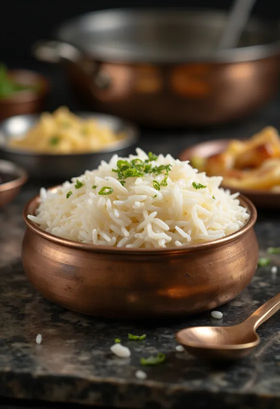 Basmati ryžiai patiekti