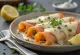 Cannelloni su lašiša ir kaparėliais skardoje