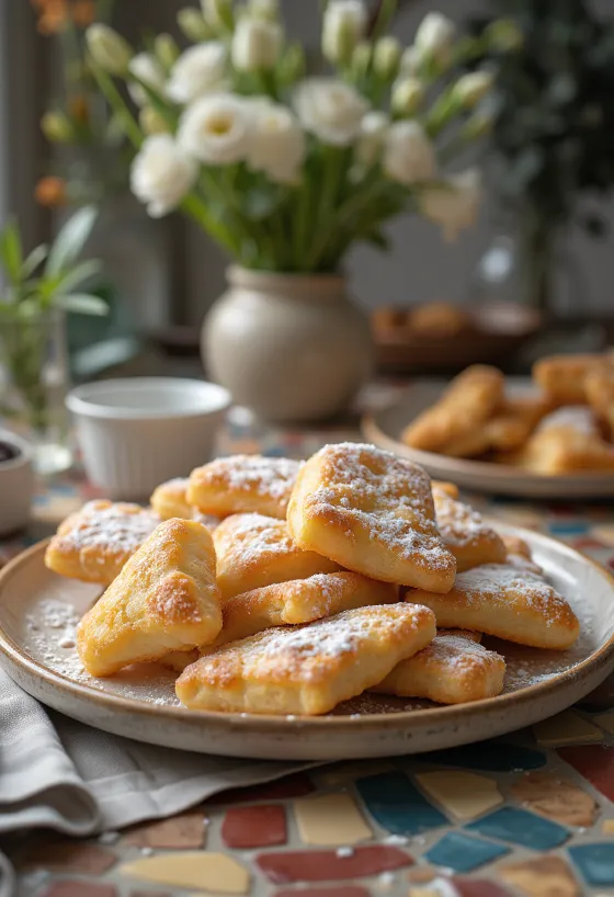 Ziegeöhrli šveicariškas keptas saldumynas patiektas