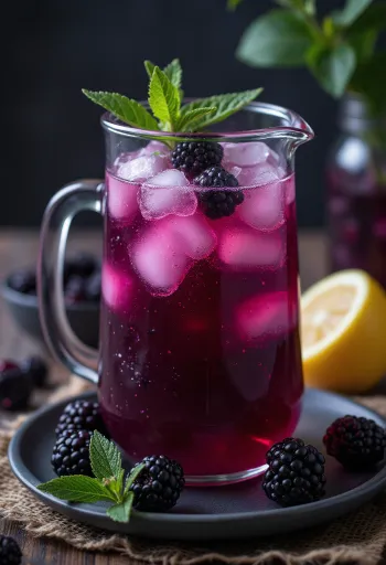 Gervuogių limonadas stiklinėje