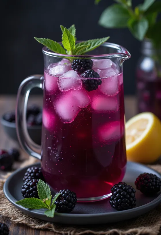 Gervuogių limonadas stiklinėje