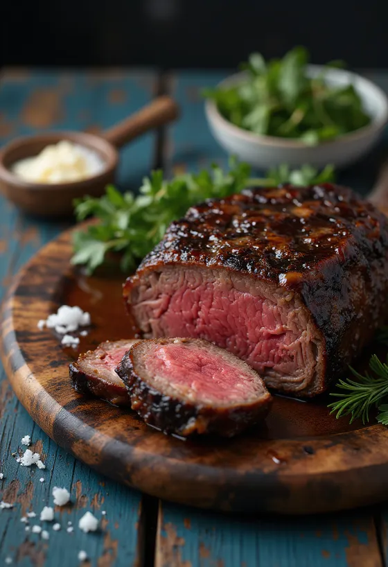 BBQ steikas patiektas sultingai