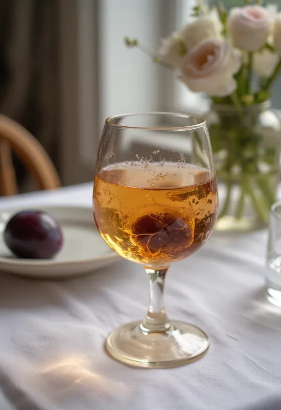 Slyvų palinka butelyje