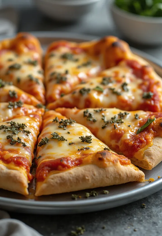 St. Louis Style Pizza plona tešla su Provel sūriu