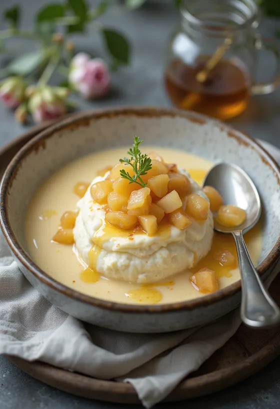 Panna cotta su rikota stiklinėje
