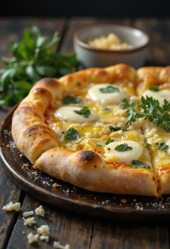 Pizza all’Aglio su česnakais ir sūriu