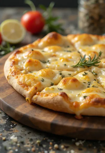 Pizza Bianca con Parmigiano su parmezanu ir mocarela