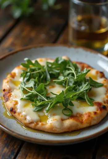 Pizza Bianca con Rucola su gražgarstėmis ir sūriu