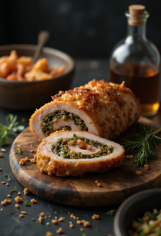 Sardinijos „Porchetta“, itališka tradicinė kiauliena su traškia oda