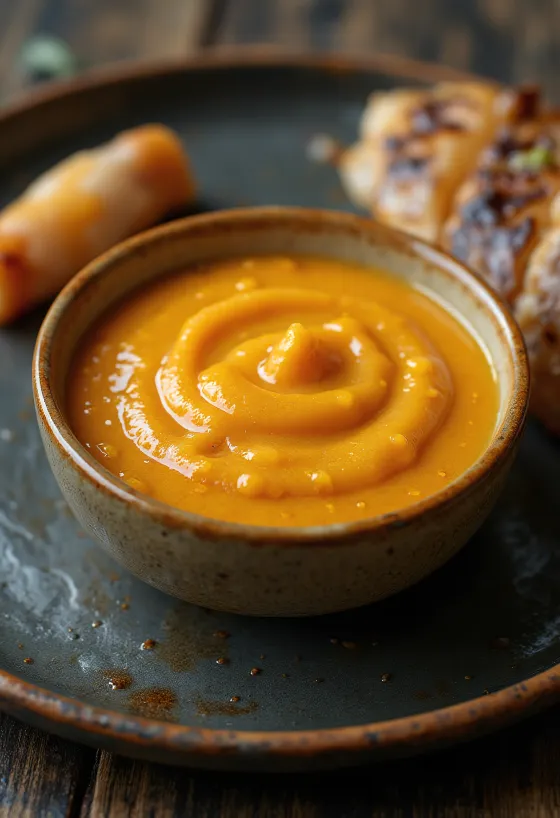 Rūkytos paprikos ir laimo sviesto padažas patiektas