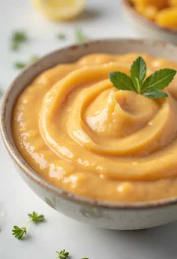 Mangų, laimo ir tahini padažas indelyje