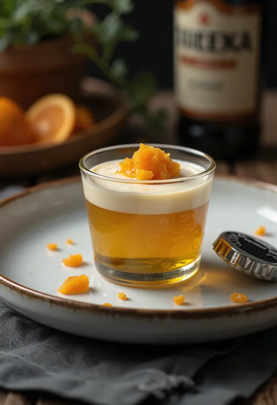 Patiekta panna cotta su alumi