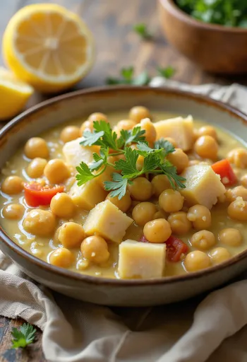 Tenga su avinžirniais, gausiame padaže, papuošta šviežia kalendra