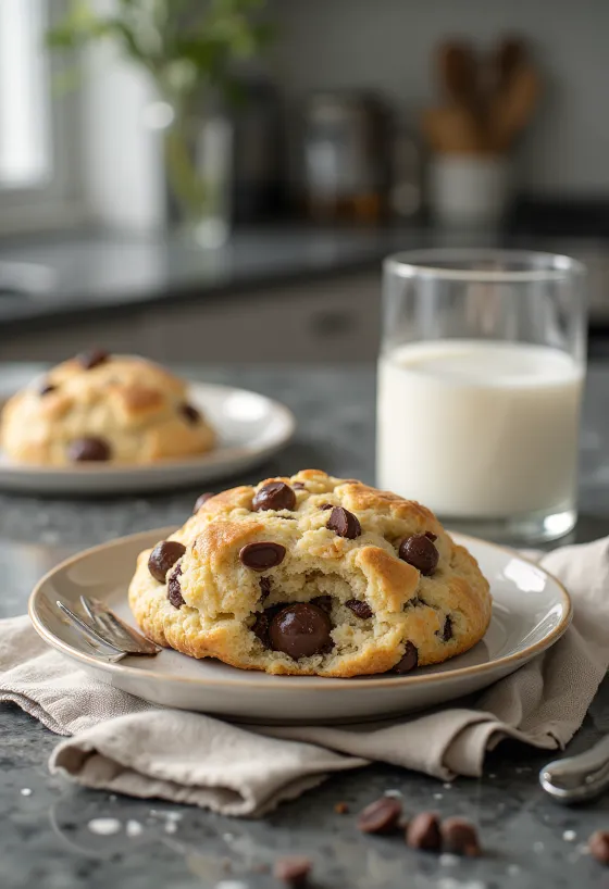 Baltyminiai paplotėliai su šokoladu patiekti