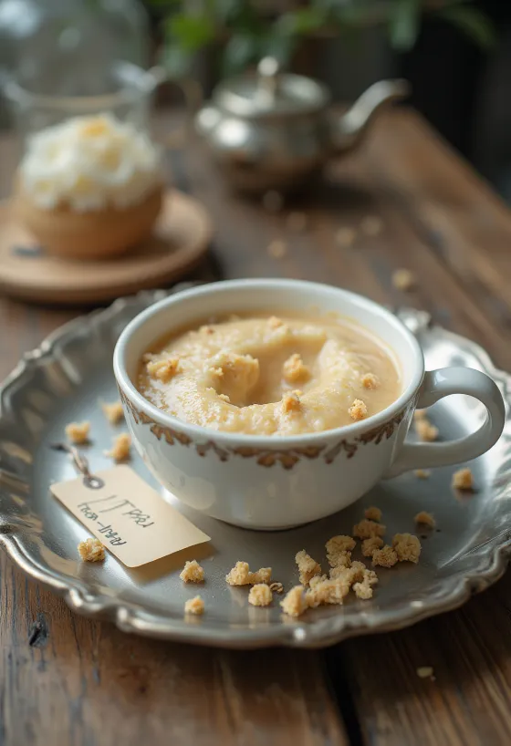 Patiekta panna cotta su arbata