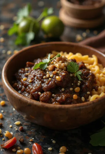 Mole poblano padažas, patiektas su vištiena ir ryžiais