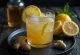 Šviežiai patiektas medaus ir imbiero limonadas
