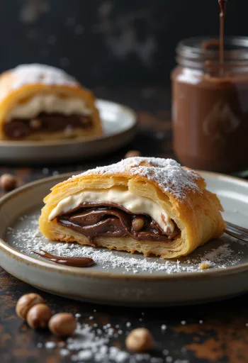Patiektas štrudelis su Nutella