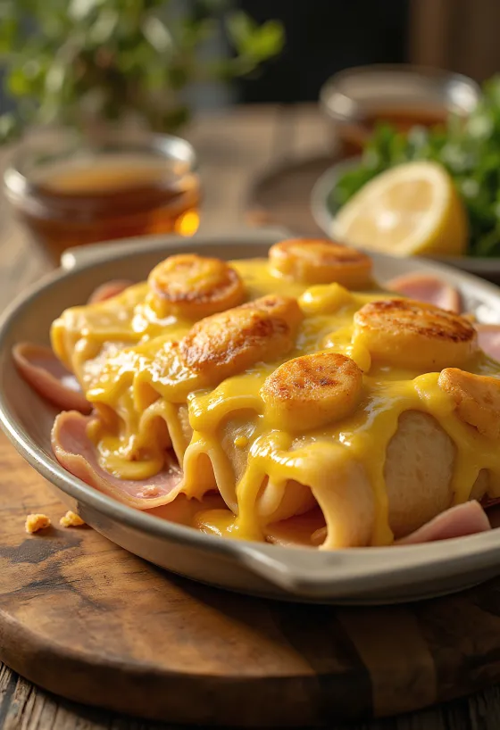 Croque blynai patiekti