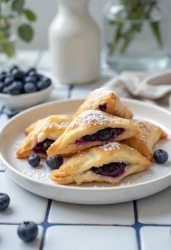 Šilauogių samosa kepta sluoksniuotoje tešloje