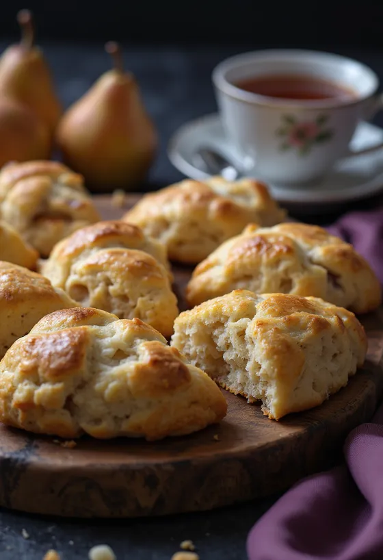 Paplotėliai (Scones) su kriaušėmis