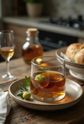 Riešutų palinka, patiekta butelyje