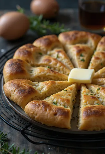 Šviežiai iškepta škotiška bannock duona