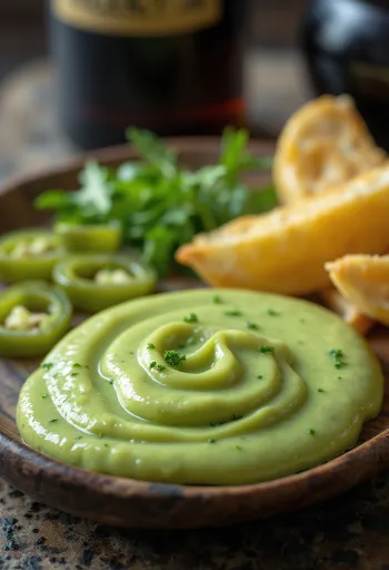 Jalapeno padažas patiektas