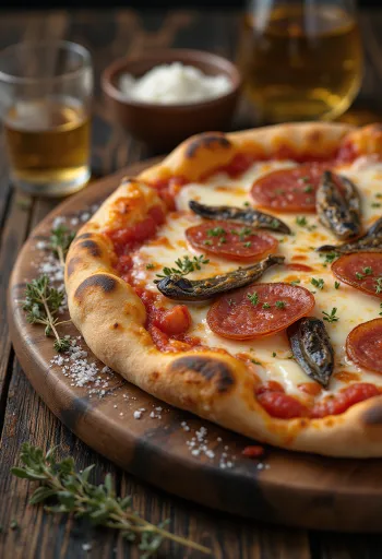 Pica „Diavola“ su ančiuviais ir čili pipirais