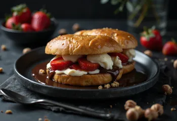 Patiektas šokoladinis mėsainis (desertas)