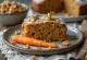 Veganiškas morkų tortas su riešutais ir cukraus pudra