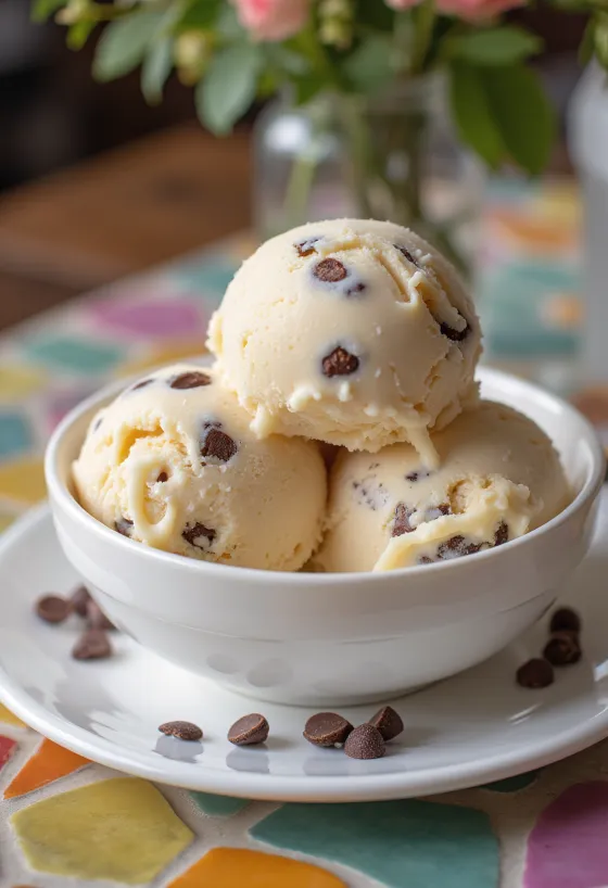 Baskin-Robbins Chocolate Chip ledai patiekti