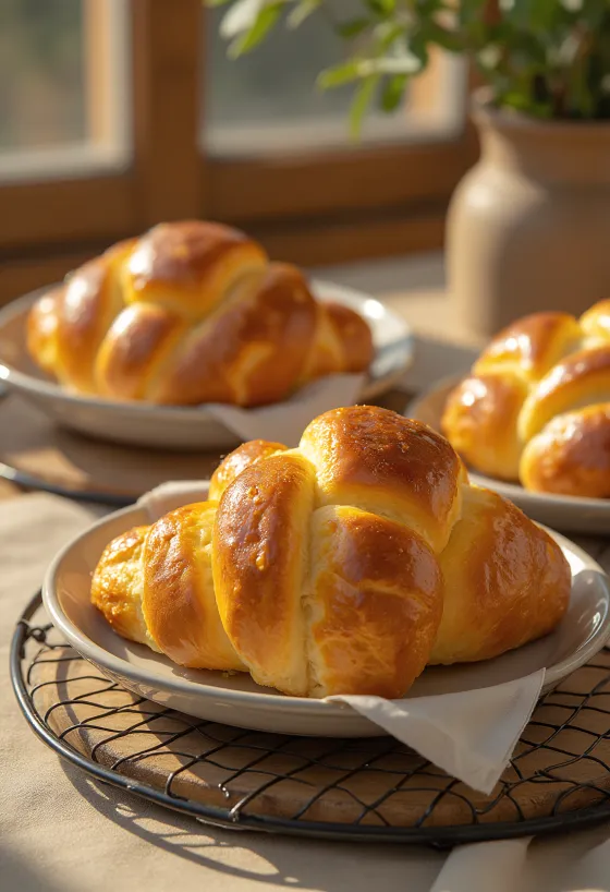Šviežiai kepta naminė brioche