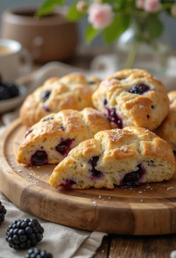 Patiekti scones su gervuogėmis