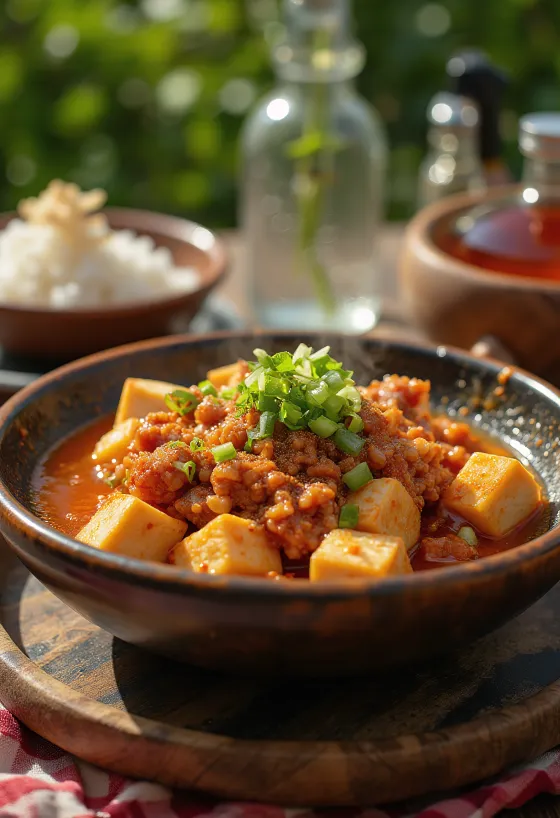 Mapo Tofu, Sičuano tofu su malta kiauliena ir aštriu padažu