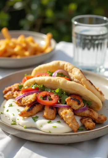 Gyros su vištiena pitoje