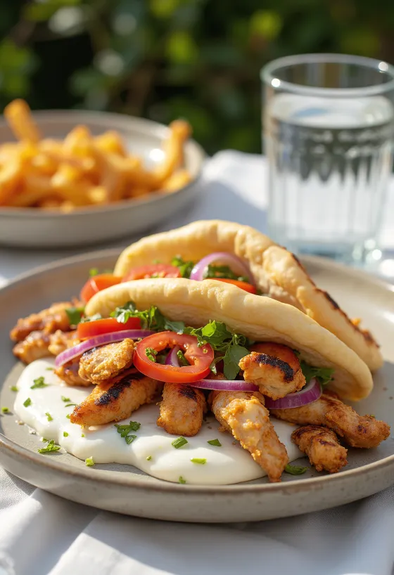 Gyros su vištiena pitoje